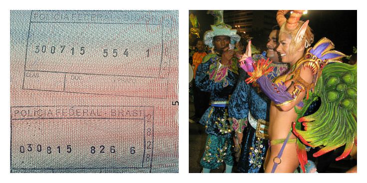 İki Maymun Seyahati - Pasaport Pulları - Brezilya