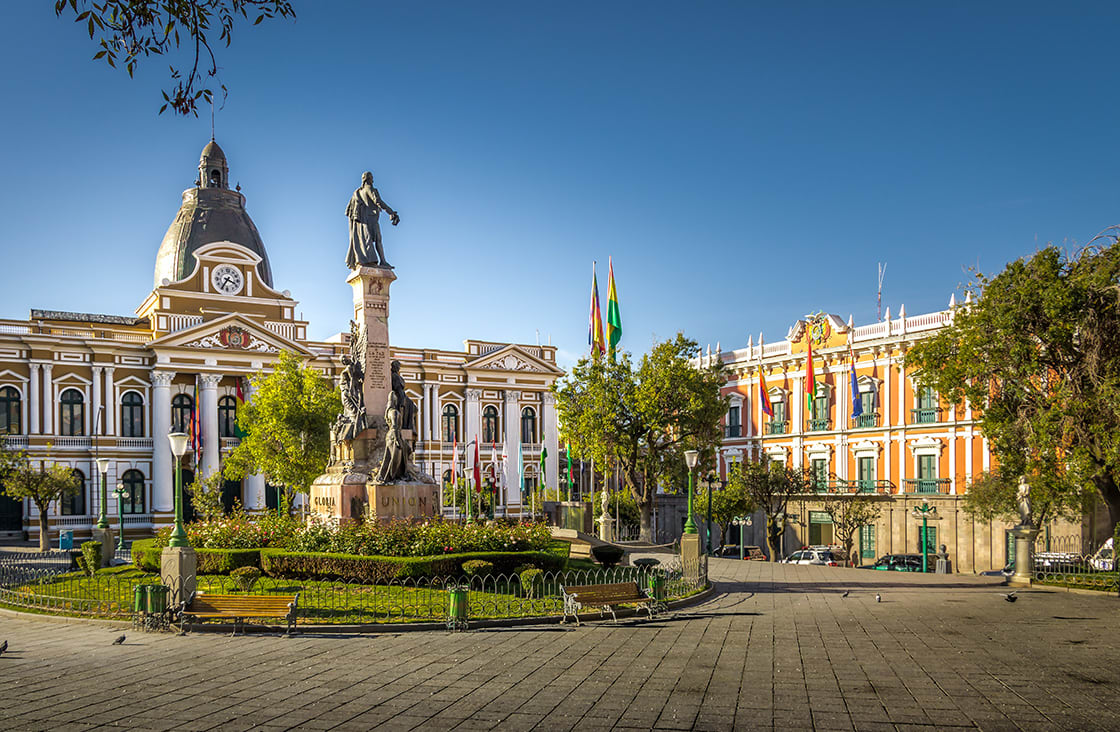 Plaza, Murillo, And, Bolivya, Saray, Of, Hükümet, -, La, Paz,