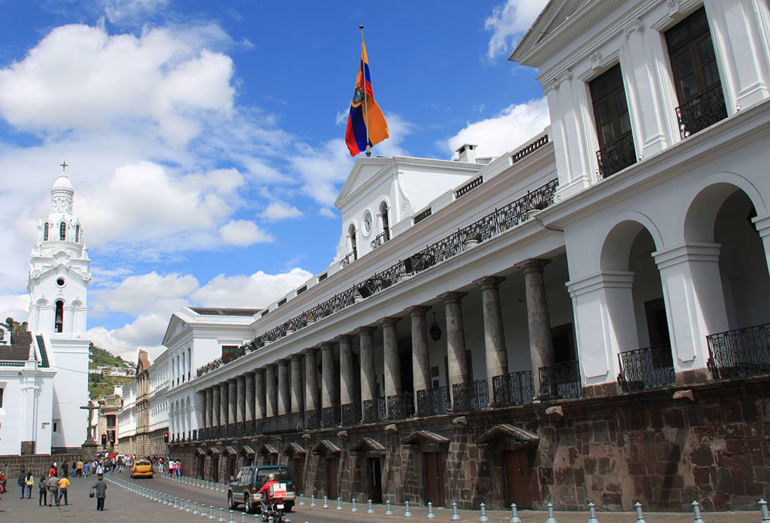 Ekvador'daki Quito Şehrindeki Carondelet Sarayı