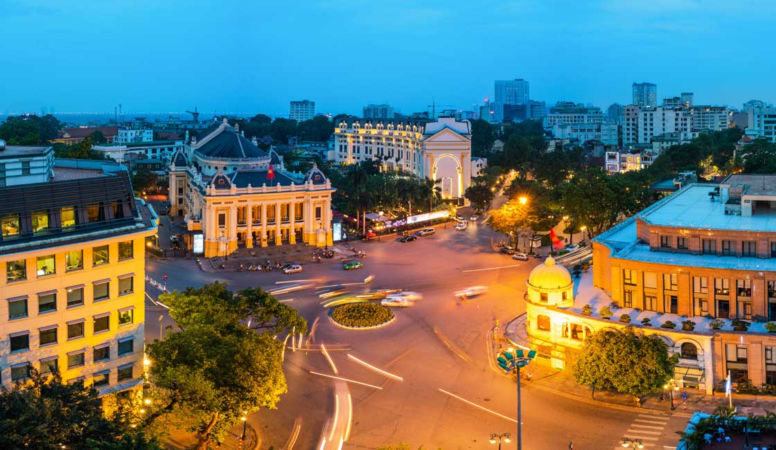 Uzun pozlama Hanoi merkezi