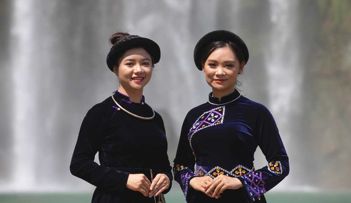 Two traditionally dressed women