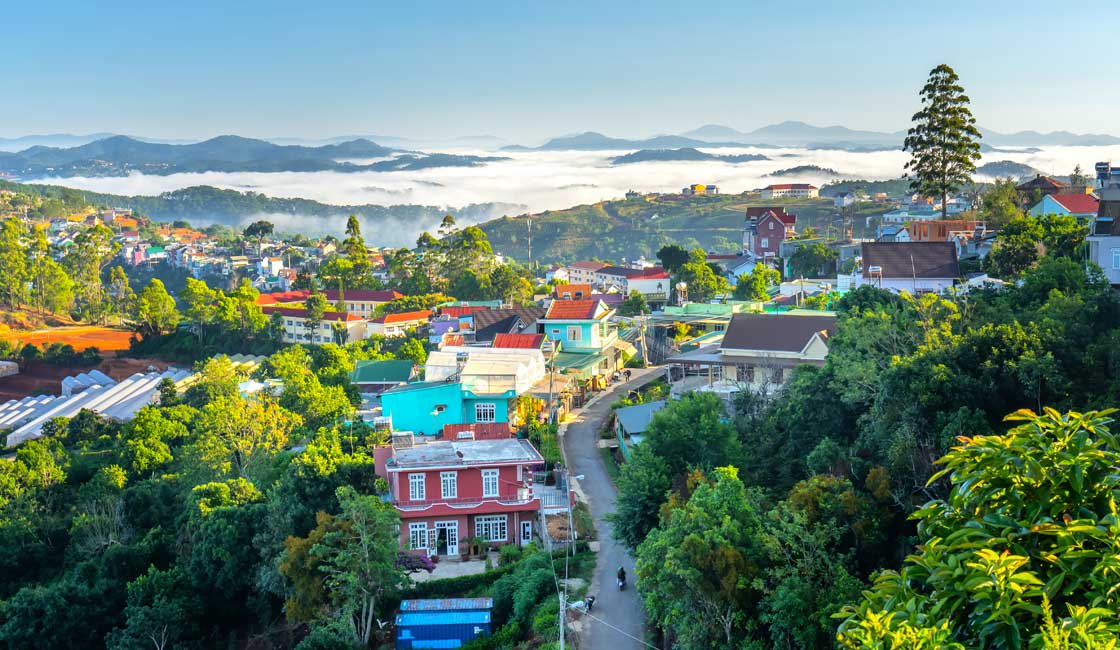 Dalat town from above