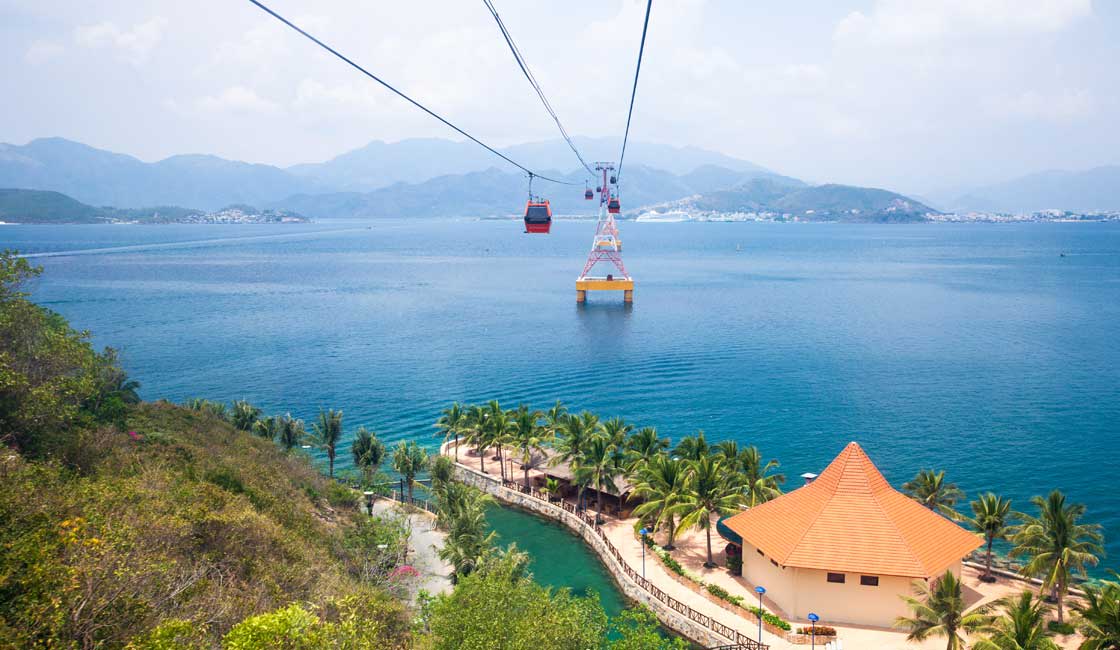 Cable car over the sea