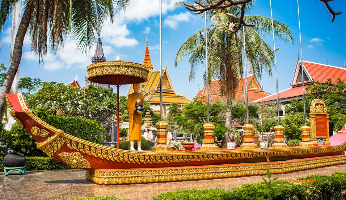 Siem Reap'in merkezindeki tapınak