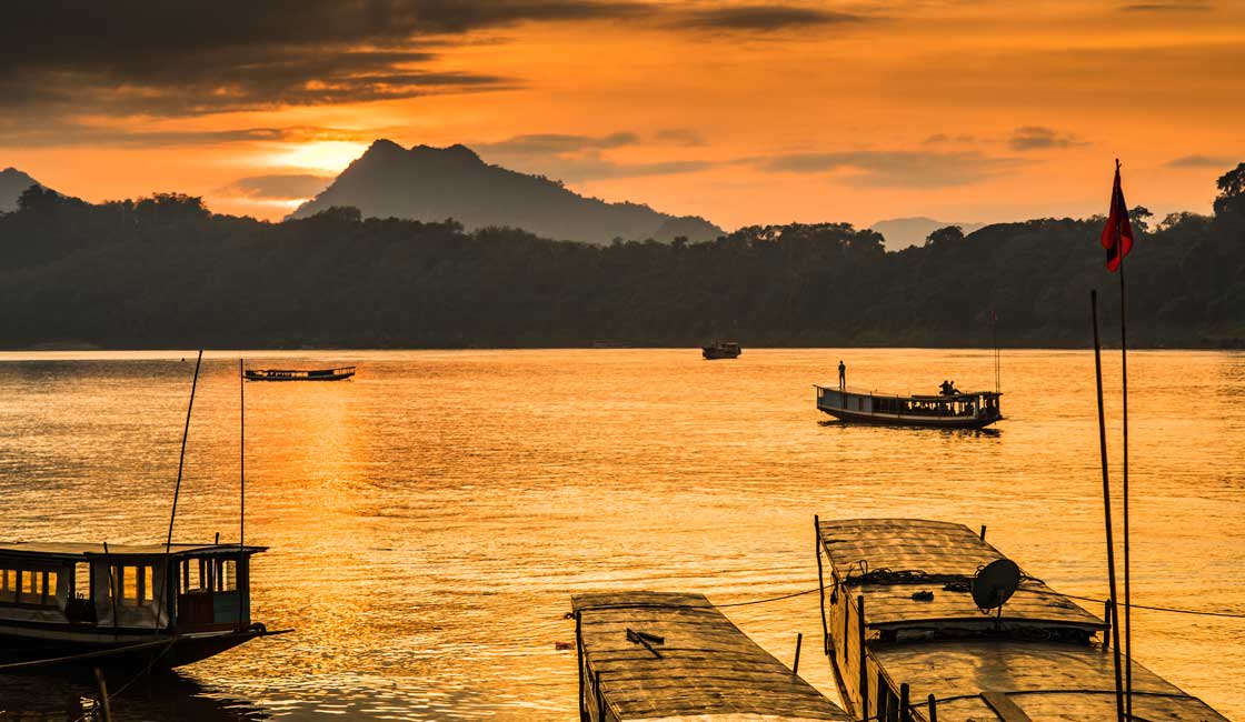 Mekong River at sunset