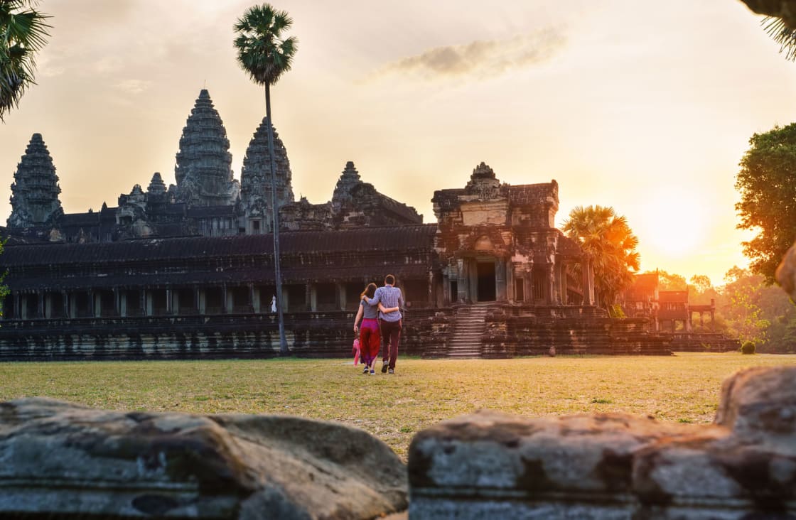 angkor tapınağında balayı çiftleri