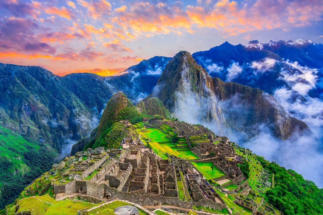 Machu Picchu'da Gün Batımı