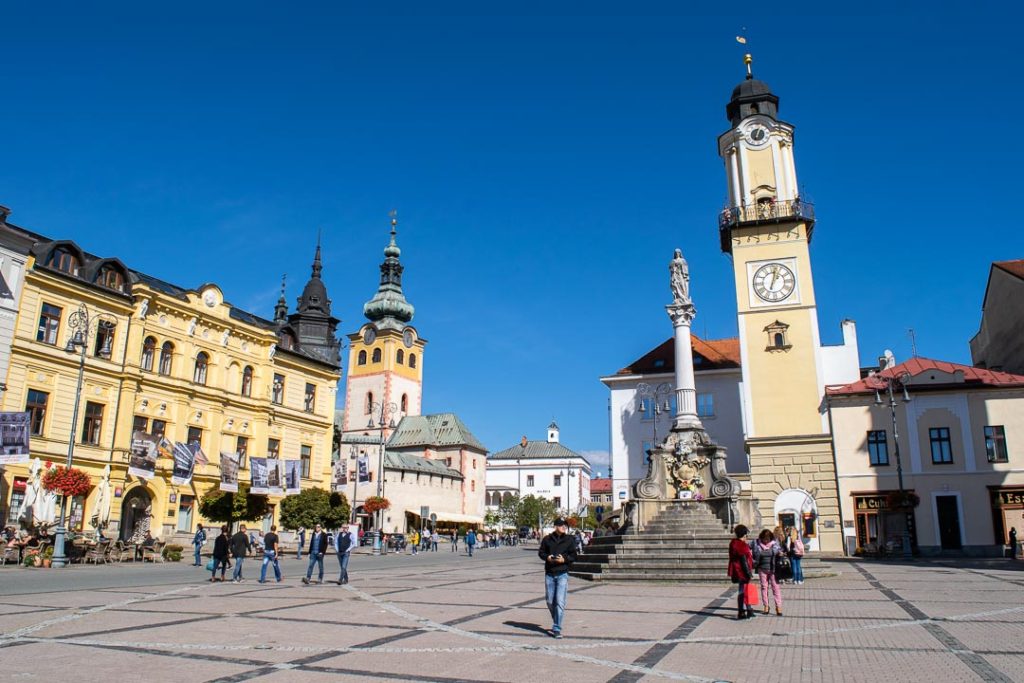 SNP Meydanı, Banska Bystrica Slovakya'yı Ziyaret Ediyor