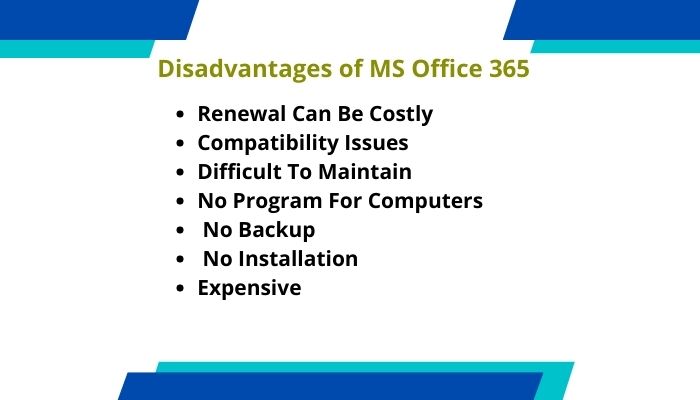 MS Office 365'in Dezavantajları