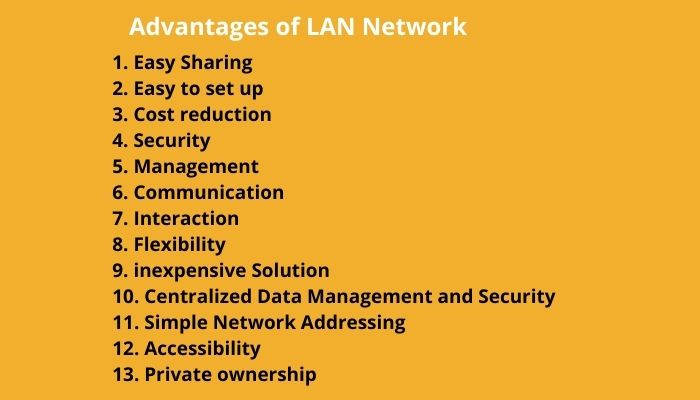 LAN ağının avantajları