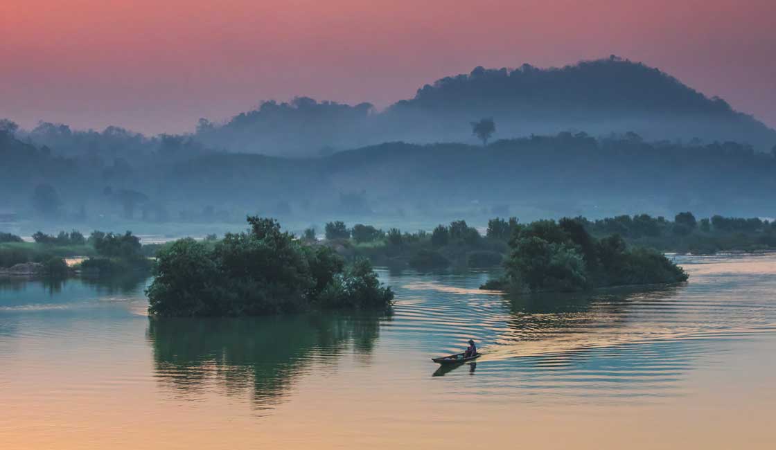 Mekong'da gün doğumu