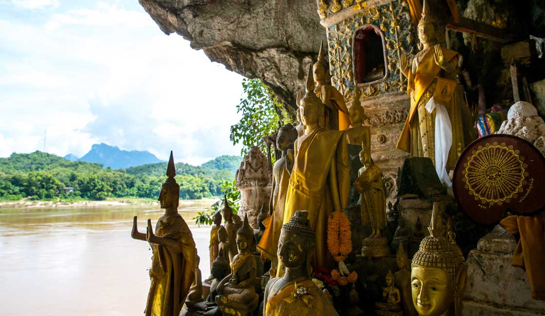 Mağaradan Mekong'un görünümü
