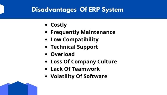 ERP Sisteminin Dezavantajları